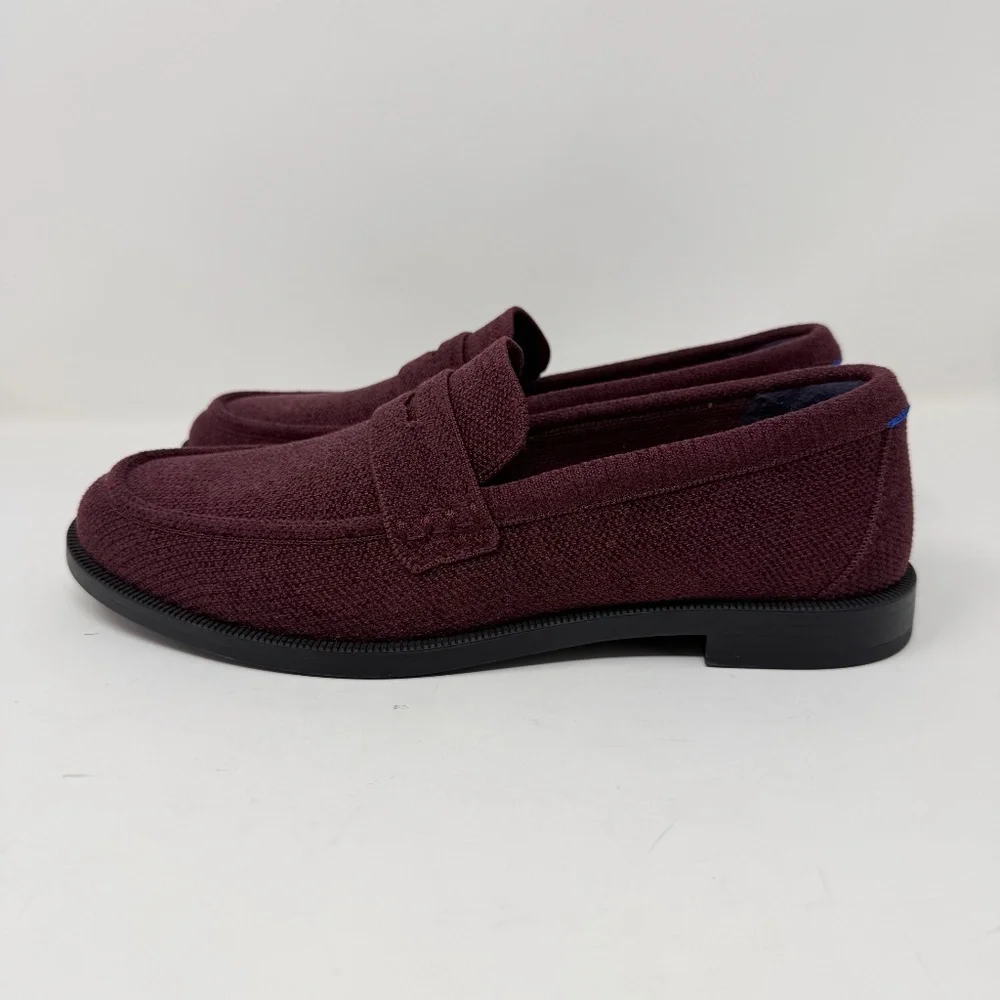 New Rothy's The ReVelvet Penny Loafer Revelvet Syrah Sz 9 - Picture 7 of 13
